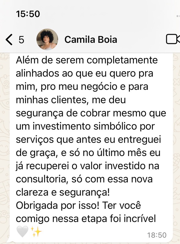 Depoimento de Camila Boia, parte 1